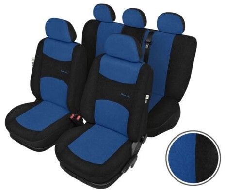 Housses de sièges de voiture - couleur noir et bleu